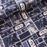 Star Wars Darth Vader Character Classic Blocks Cotton Print Navy